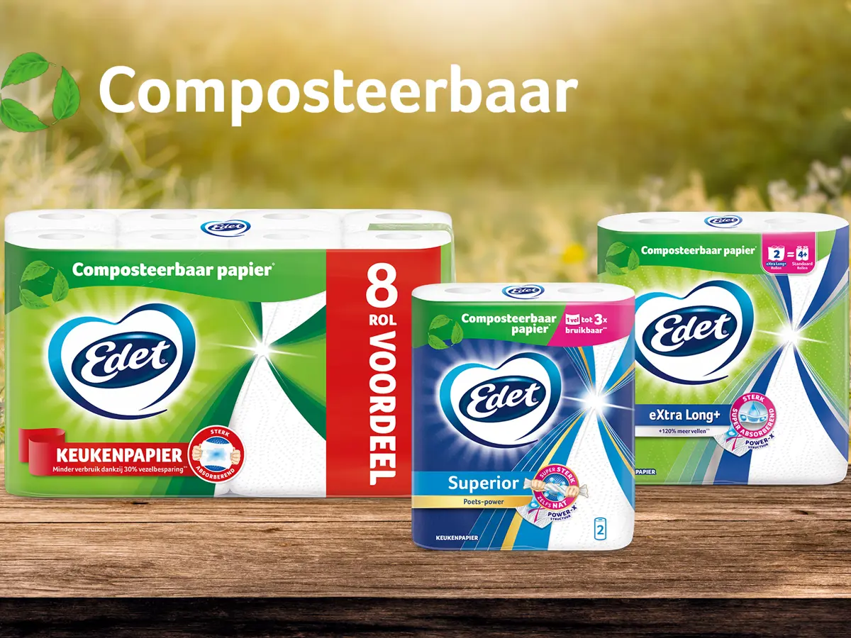 Edet keukenpapier - nu composteerbaar