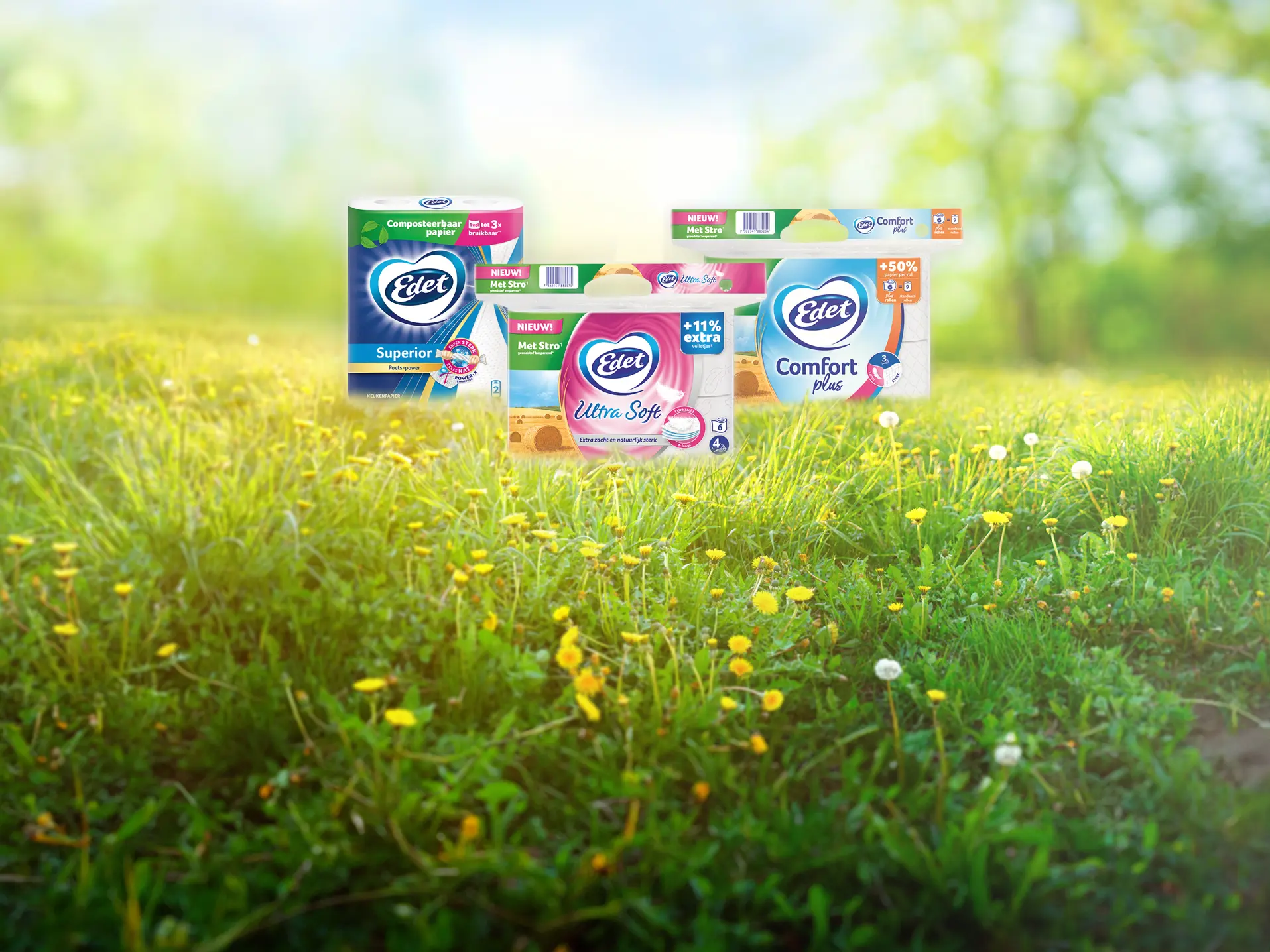 Edet toilet- en keukenpapier